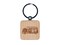Firetruck Firefighter Safety First Responder Fire Department Vehicle Engraved Wood Square Keychain Tag Charm